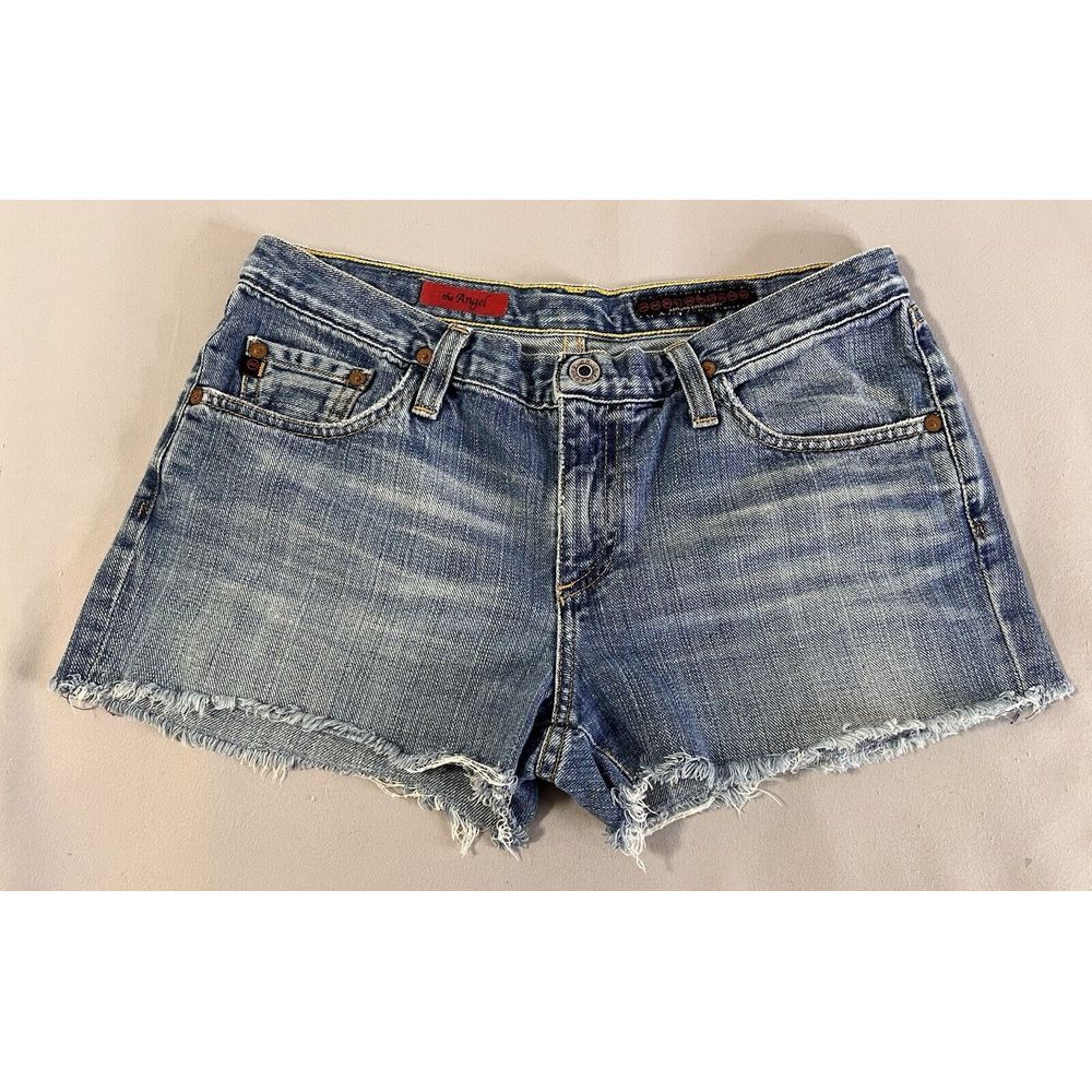 AG Adriano Goldschmied the Angel  Low Rise Shorts Cutoffs Denim Jean Women Sz 28